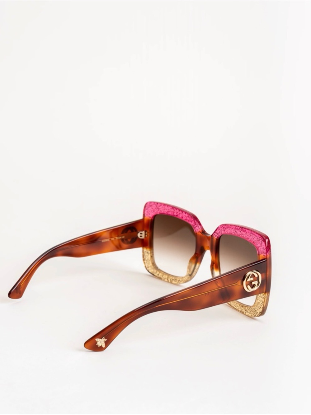 Authentic GUCCI GG0083S Oversized Glitter Sunglasses - Pristine - Picture 9 of 12